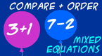 order mixed equations - balloon pop - pre-algebra game