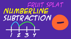 number line subtraction - fruit splat math
