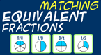 equivalent fractions - matching game