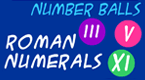 roman numerals - number balls game