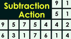 subtraction action  - math game