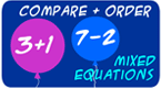order mixed equations - balloon pop - pre-algebra game