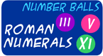 roman numerals - number balls game