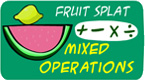 mixed operations fruit splat game